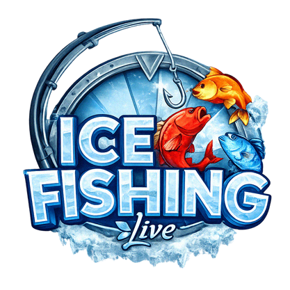 Ice Fishing slot zimowy motyw wędkowania runda bonusowa z losowymi nagrodami